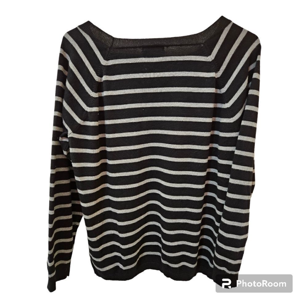 Spense grey and black striped sweater Size XXL